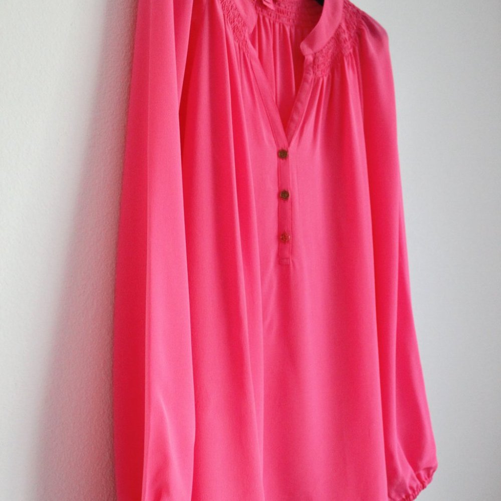 Lilly Pulitzer Elsa Silk Top, Roxie Pink, NEW, Size L, XL, XXL - Picture 6 of 9
